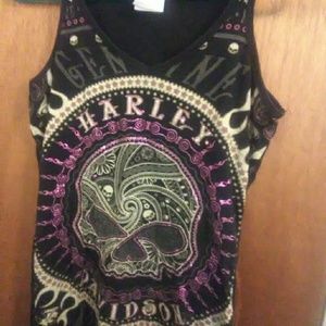 Ladies tank top Harley Davidson symbols